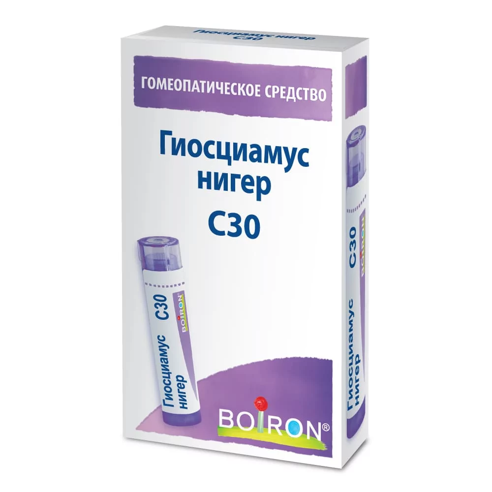 Гиосциамус нигер С30 Буарон, 4 г, гранулы гомеопатические