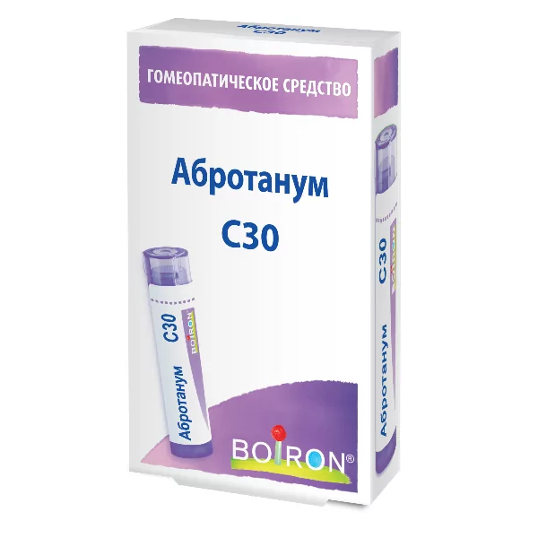 Буарон Абротанум C30, 4 г, гомеопатический монокомпонентный препарат