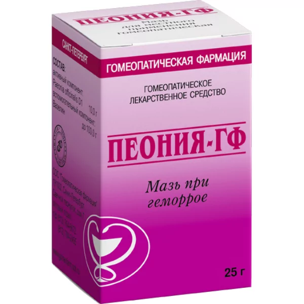 Пеония-ГФ мазь гомеопатическая при геморрое  25 г